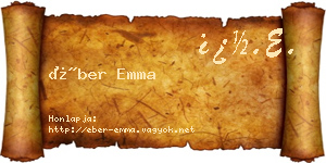 Éber Emma névjegykártya